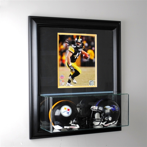 Wall Mounted Double Mini Helmet Case 8 x 10 Perfect Cases, Inc.