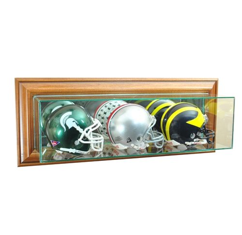 Wall Mounted Double Mini Helmet Display Case and 8x10 Photo — Game Day  Treasures