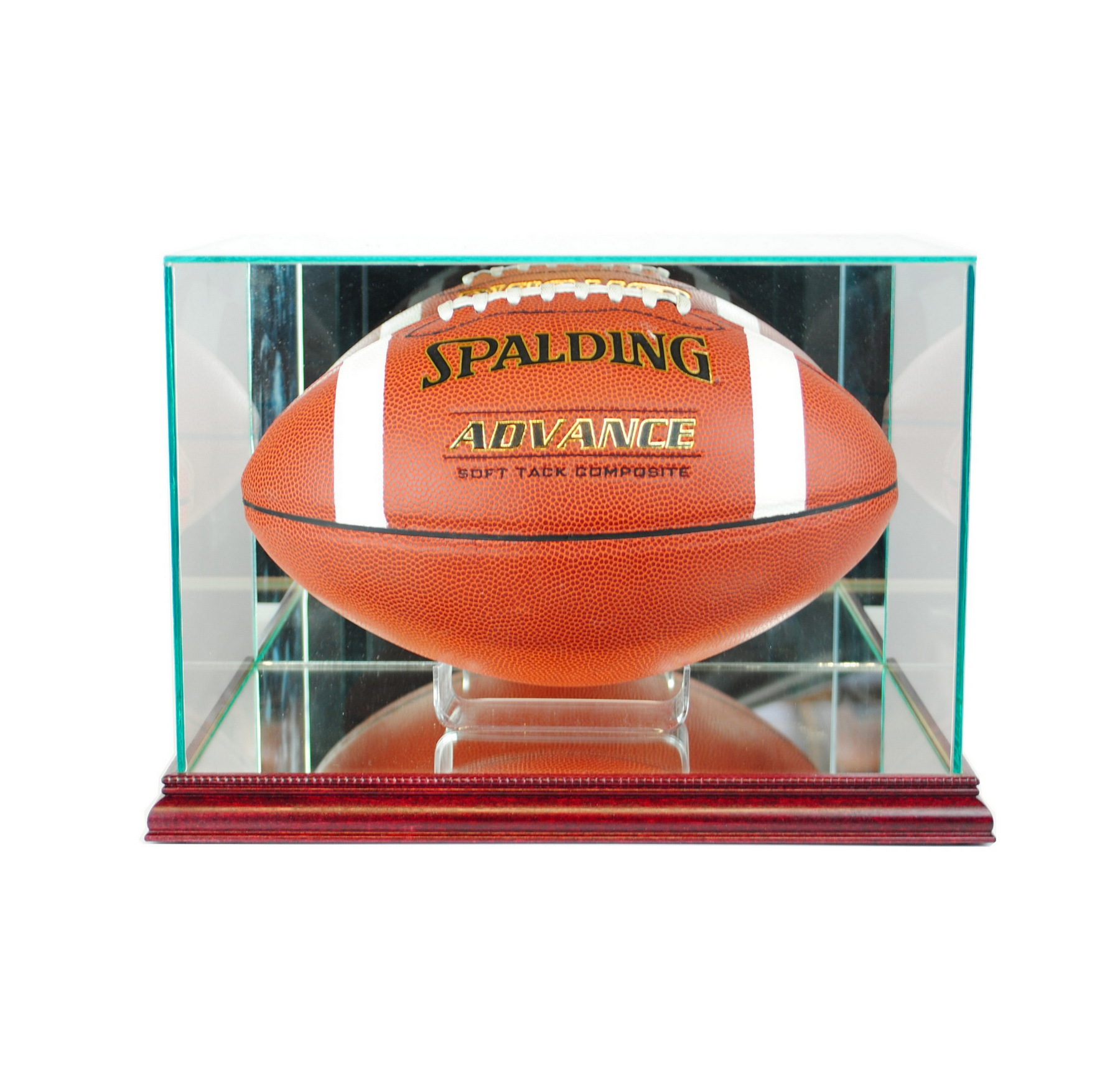 Football Rectangle Glass Display Case Black