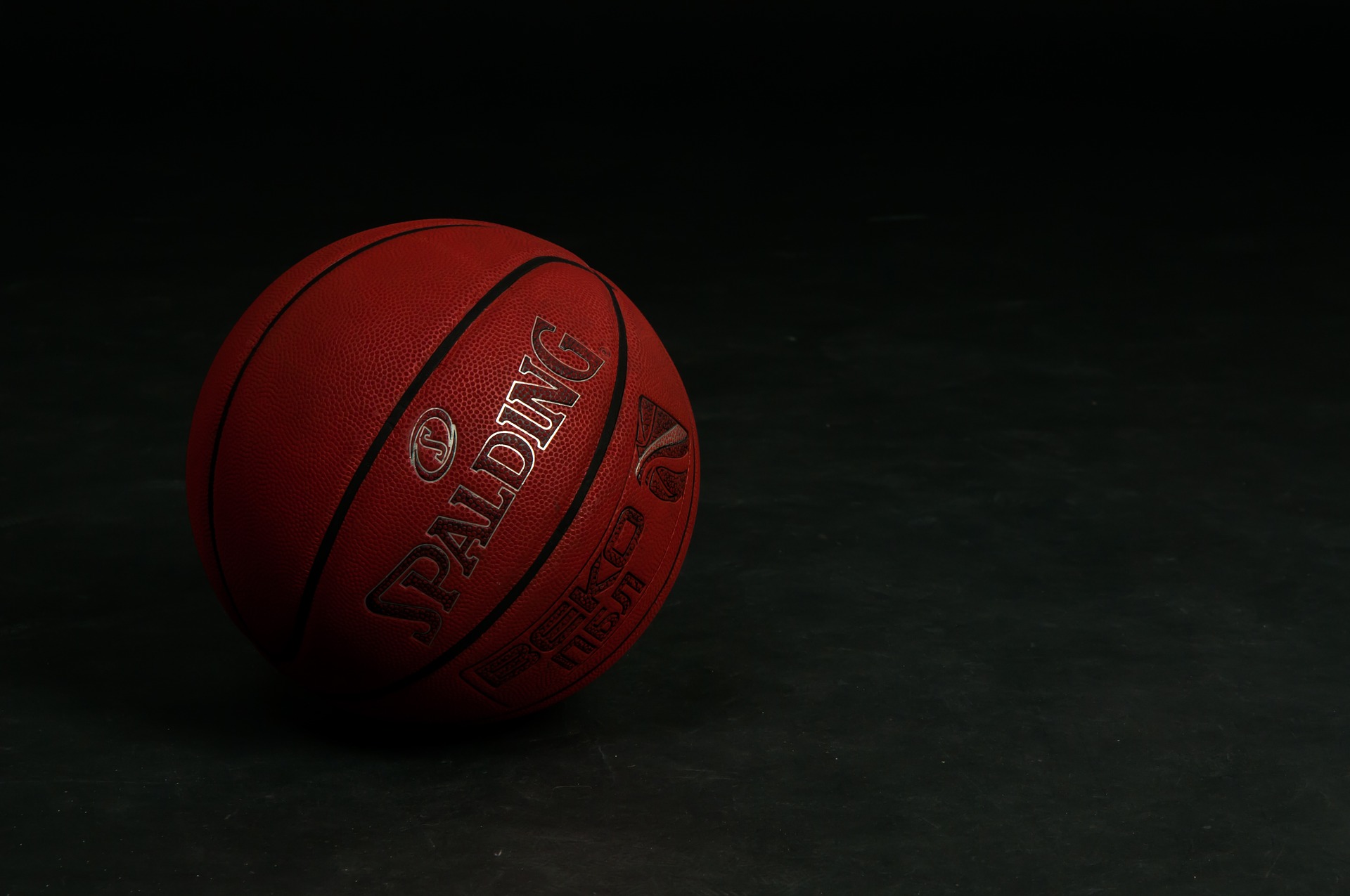 basketball against a black background