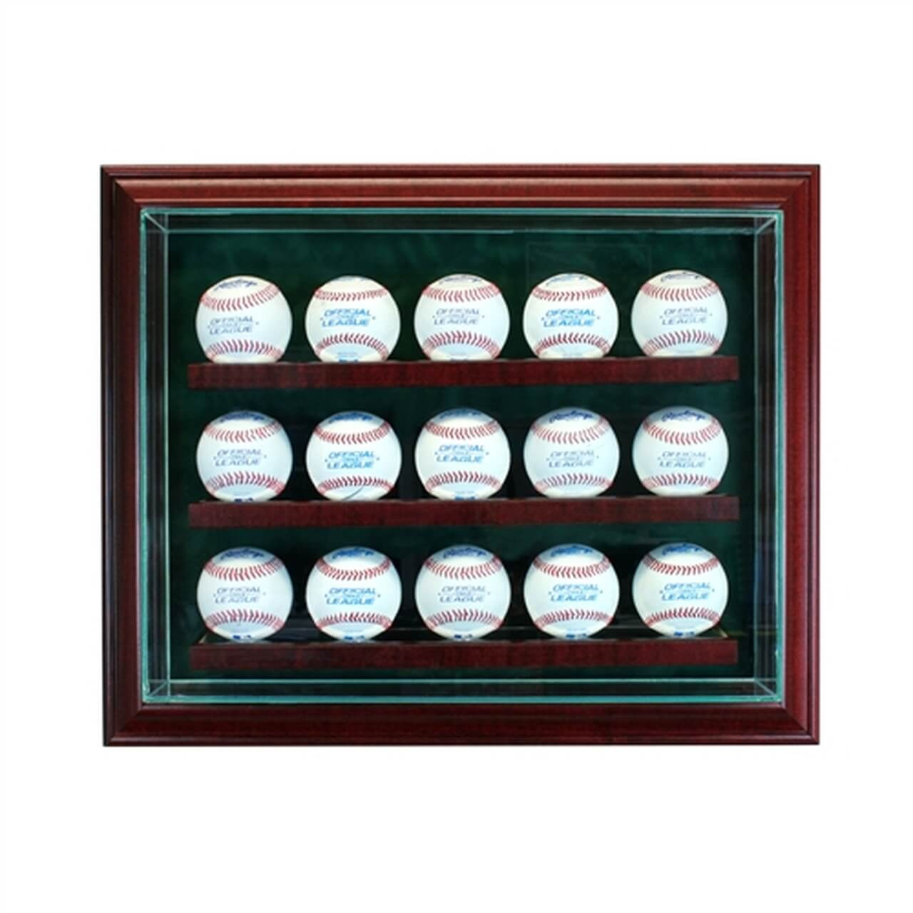 Wall Mounted Double Baseball Display Case