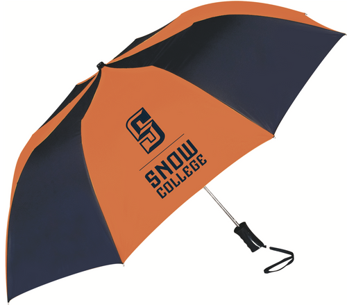 NAVY AND ORANGE UMBRELLA 48"