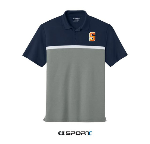 NAVY AND GREY POLO