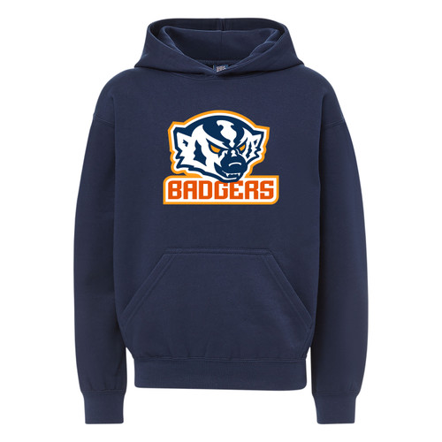 NAVY YOUTH BADGER HOODIE