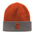 GREY AND ORANGE BEANIE