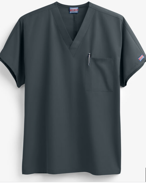 CHEROKEE PEWTER SCRUB TOP