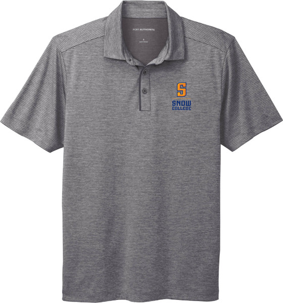 MEN'S GREY PINSTRIPE POLO