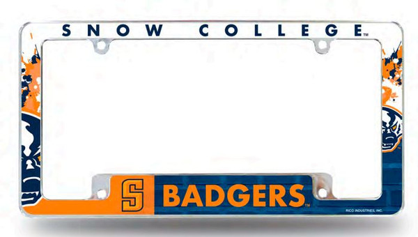 SNOW GRAPHIC LICENSE PLATE COVER