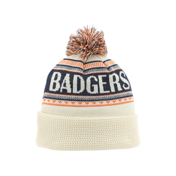 WHITE BADGER BEANIE