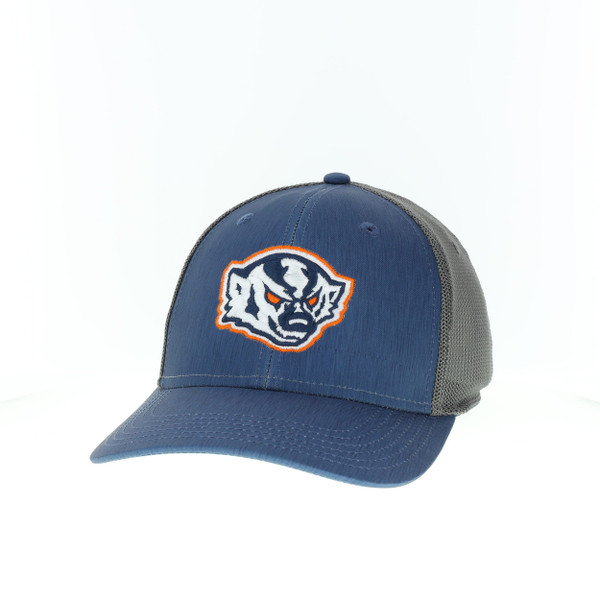 NAVY/DK GREY MESH BADGER HAT