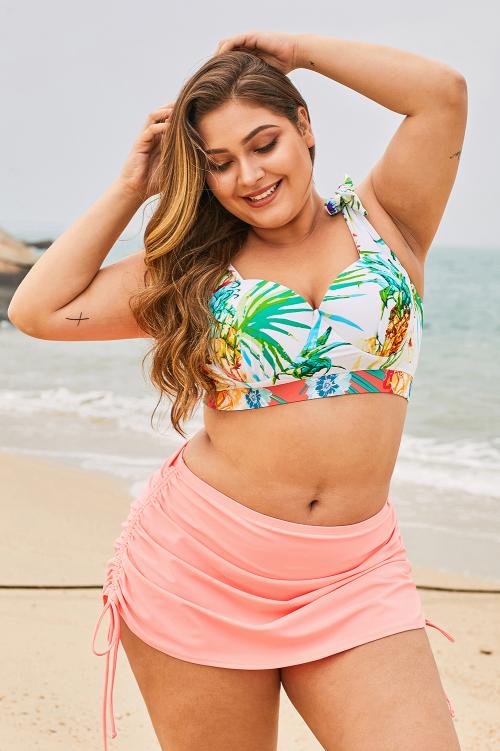 ruched bathing suit skirt