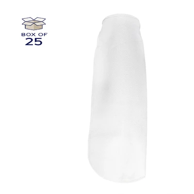 PES25P2SH Polyester Felt Bag, Size 2, 25 Micron, Steel Ring, Sewn, Pack of 30