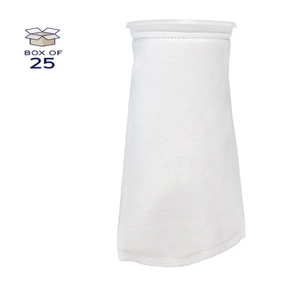 PES50P1F-WE Polyester Felt Bag, Size 1, 50 Micron, F Flange, Welded, Pack of 30