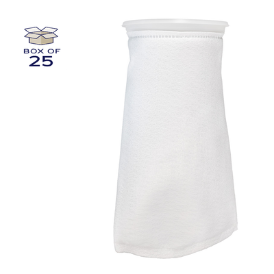 PES50P1F-WE Polyester Felt Bag, Size 1, 50 Micron, F Flange, Welded, Pack of 31