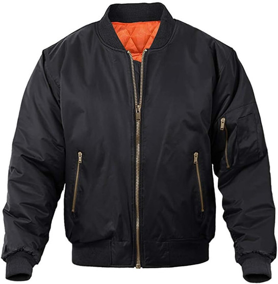 Men's Bomber Jacket Casual Fall Winter Military Jacket and Coats Outwear
