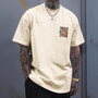 Oversized Graphic Tshirt for Men Letter Print Vintage T Shirt Tees Casual Loose Fit Retro Streetwear Shirts Tops