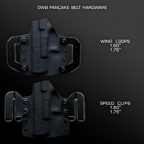 OWB Pancake Kydex Holster Light Bearing - Belt Hardware Options - Pro 2 Customs - We Plead The 2nd WPT2 OWB Pancake Kydex Holster Light Bearing - Belt Hardware Options - Pro 2 Customs - We Plead The 2nd WPT2