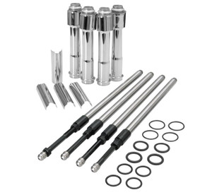 S&S Quicky Pushrod Kit W/Chrome Covers-'99+ Twin Cam