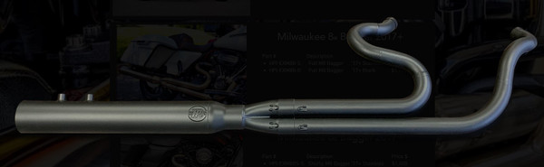 HPI Bagger Twin Cam Full, Stainless Exhaust (07-17)