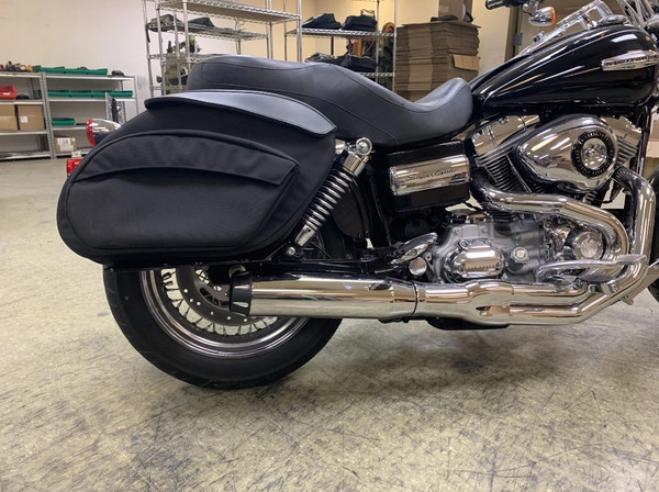 Retro Series V3 Leather Dyna Saddlebags