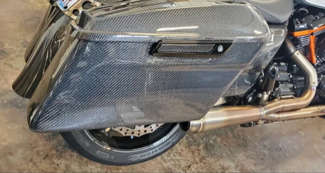 Hofmann Designs Carbon Fiber Saddlebags for Bagger