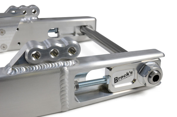 Brock's Performance Dyna Swingarm w/ Peg Mounts (Burnished) 00-17