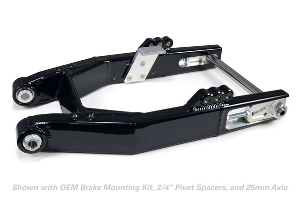 Brock's Performance Dyna Swingarm w/ Peg Mounts (Black) 00-17