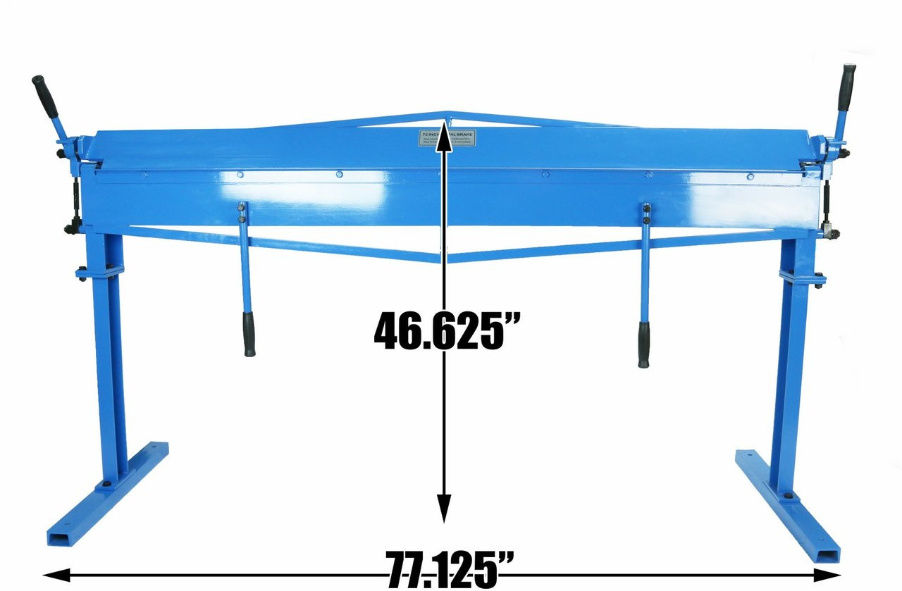 Erie Tools 72" Sheet Metal Hand Brake Bender to 22 Gauge 0120° Bends