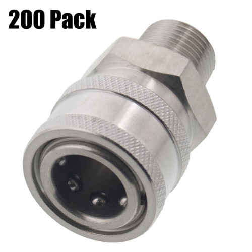 200 3/8" MPT Male Stainless Steel Socket Quick Connect Coupler Pressure Washer 200 3/8" MPT Male Stainless Steel Socket Quick Connect Coupler Pressure Washer