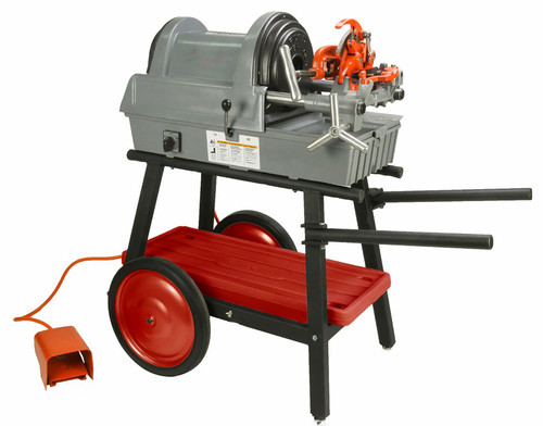 Reconditioned RIDGID® 1822-I Auto Chuck Pipe Threader with 815A HSS Dies & Cart