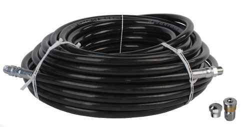 Schieffer 3/8in. x 100ft. 4000 PSI Thermoplastic Sewer Jetter Hose & 8.0 Nozzles Schieffer 3/8in. x 100ft. 4000 PSI Thermoplastic Sewer Jetter Hose & 8.0 Nozzles