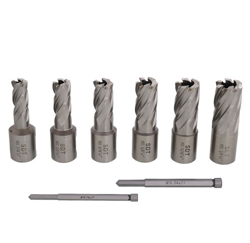 Steel Dragon Tools® 7 HSS Annular Cutter Kit 1in. Depth 7/16in. to 3/4in. Steel Dragon Tools® 7 HSS Annular Cutter Kit 1in. Depth 7/16in. to 3/4in.