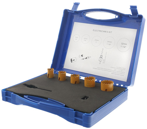 Steel Dragon Tools® 6 Piece Bi-Metal Hole Saw Kit 3/4" to 1-1/4" Drill Pipe Hole