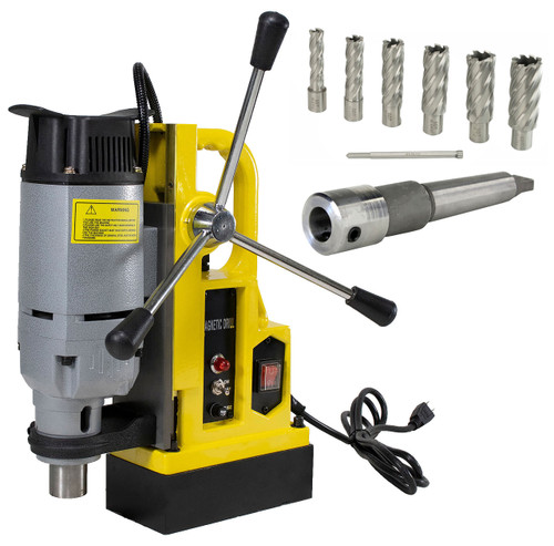 Steel Dragon Tools® MD25 Magnetic Drill Press with 7pc 2" HSS Annular Cutter Kit Steel Dragon Tools® MD25 Magnetic Drill Press with 7pc 2" HSS Annular Cutter Kit