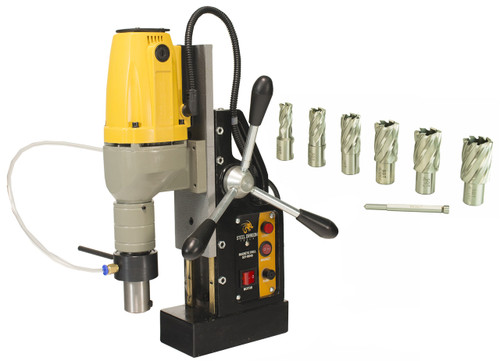 Steel Dragon Tools® MD40 Magnetic Drill Press with 7pc 1" HSS Cutter Kit Steel Dragon Tools® MD40 Magnetic Drill Press with 7pc 1" HSS Cutter Kit