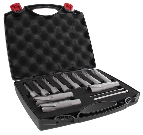 Steel Dragon Tools® 13pc. Tungsten Carbide Tipped Annular Cutter Kit 2" Depth Steel Dragon Tools® 13pc. Tungsten Carbide Tipped Annular Cutter Kit 2" Depth