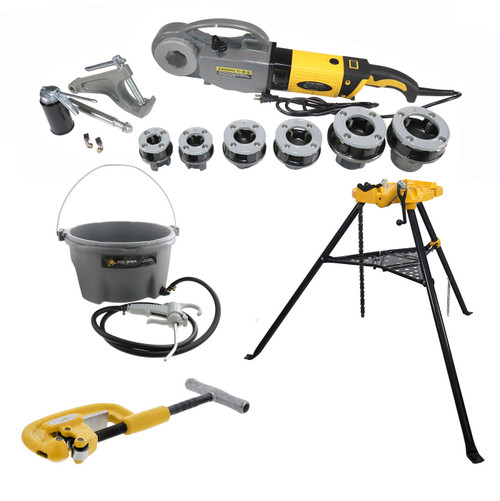 Steel Dragon Tools® 600 Pro Max Threader 418 Oiler 460 Chain Vise 2A Cutter Steel Dragon Tools® 600 Pro Max Threader 418 Oiler 460 Chain Vise 2A Cutter