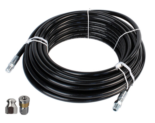 Schieffer 1/4in. x 50ft. 4400 PSI Thermoplastic Sewer Jetter Hose & 5.5 Nozzles