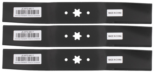(3) Straight High-Lift Blade fits MTD® 942-0623 50" Deck