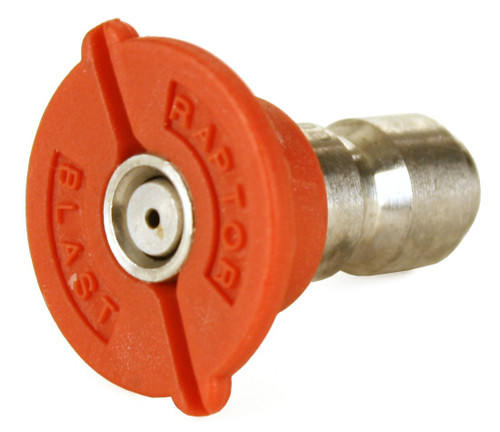 Raptor Blast 1/4in. Quick Connect Nozzle 0 Degree 6.0 Orifice 5000 PSI Raptor Blast 1/4in. Quick Connect Nozzle 0 Degree 6.0 Orifice 5000 PSI