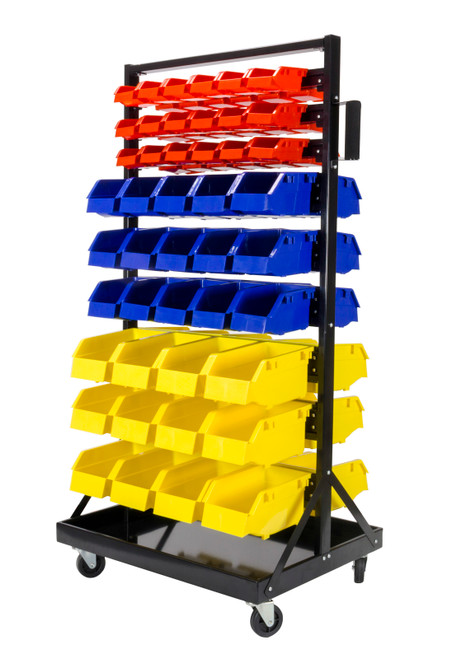 Shelf Bin Organizer - 36 x 12 x 75 with 4 x 12 x 4 Yellow Bins