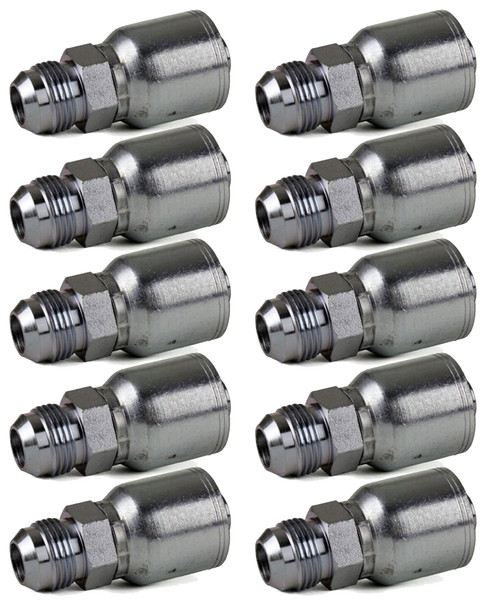 10 Pack MJ-04-04 - 1/4" Hose x 1/4" JIC 37°Male Rigid Hydraulic Hose Fitting 10 Pack MJ-04-04 - 1/4" Hose x 1/4" JIC 37°Male Rigid Hydraulic Hose Fitting