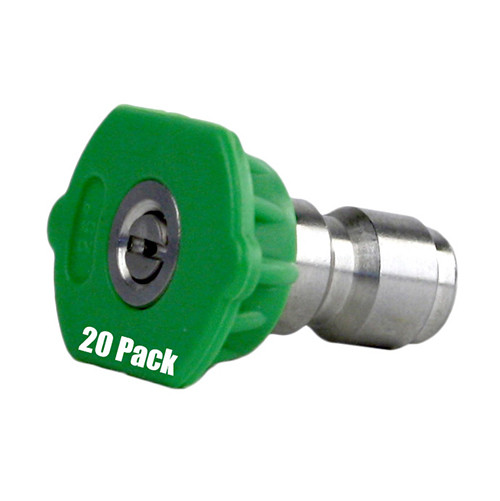 Erie Tools 1/4in. Quick Connect Nozzle 25 Degree 3.0 Orifice 4000 PSI (20) Erie Tools 1/4in. Quick Connect Nozzle 25 Degree 3.0 Orifice 4000 PSI (20)