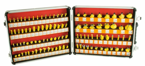 Erie Tools 100 Piece 1/4" Shank Router Bit Set Tungsten Carbide Tips