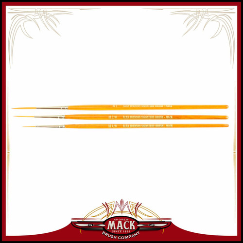 Set (3) Alan Johnson Signature Series AJ Sizes 0000-1 Pinstriping Brushes Taklon Set (3) Alan Johnson Signature Series AJ Sizes 0000-1 Pinstriping Brushes Taklon