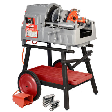 Reconditioned RIDGID® 535 V3 Pipe Threader with Cart 811A & HSS Dies