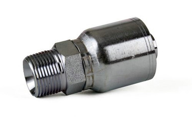10-Pack Of 1/2" Hose X 1/2" NPTF Male Pipe Hydraulic Fittings - MP-08-08, Steel