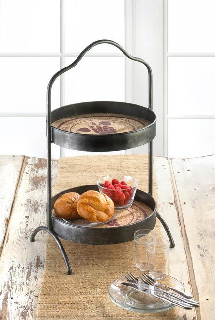 Vineyard 2-Tier Standing Tray