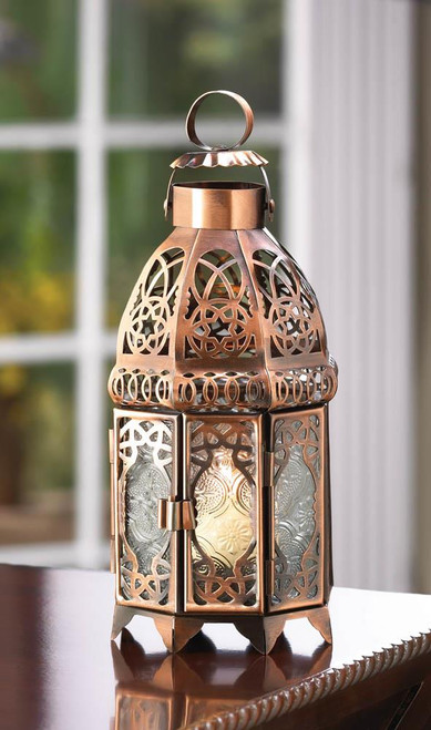 Moroccan Copper Candle Lantern - Decorative Lamp for Ambient Lighting Moroccan Copper Candle Lantern - Decorative Lamp for Ambient Lighting