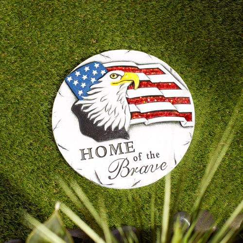 Home of the Brave Stepping Stone - Patriotic Garden Decor for Outdoor Spaces Home of the Brave Stepping Stone - Patriotic Garden Decor for Outdoor Spaces
